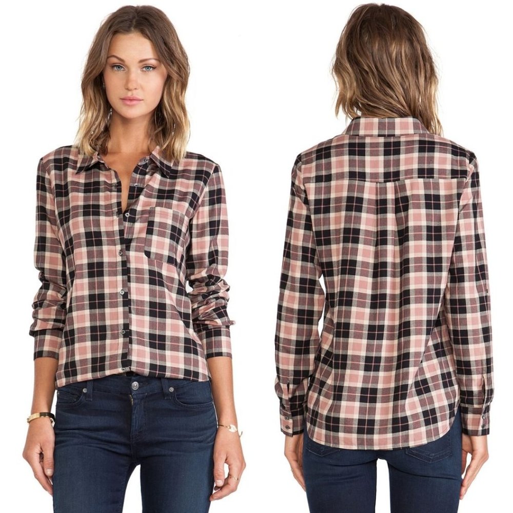 Soft Joie Anabella Top in Almond & Rouge & Caviar
